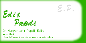 edit papdi business card
